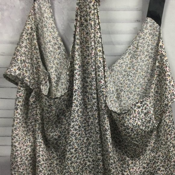 ToTo Collection Satin Floral Tank Top 1X - Picture 6 of 7